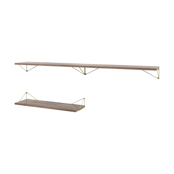 Maze Pythagoras Bundle A shelving system walnut-brass Pythagoras Bundle A shelving system walnut-brass