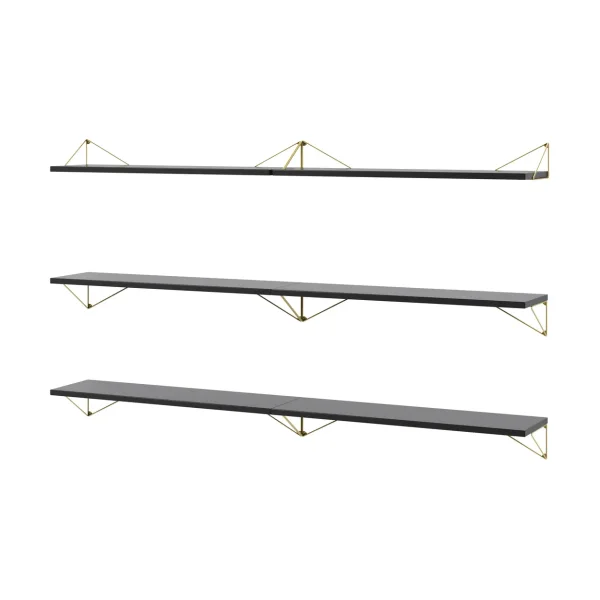 Maze Pythagoras Bundle B shelving system black-brass Pythagoras Bundle B shelving system black-brass