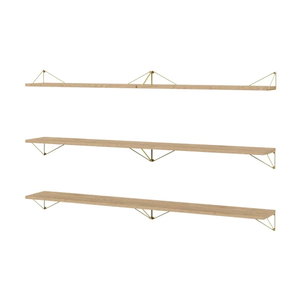 Maze Pythagoras Bundle B shelving system oak-brass Pythagoras Bundle B shelving system oak-brass