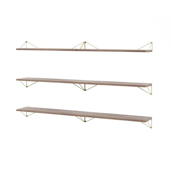 Maze Pythagoras Bundle B shelving system walnut-brass Pythagoras Bundle B shelving system walnut-brass