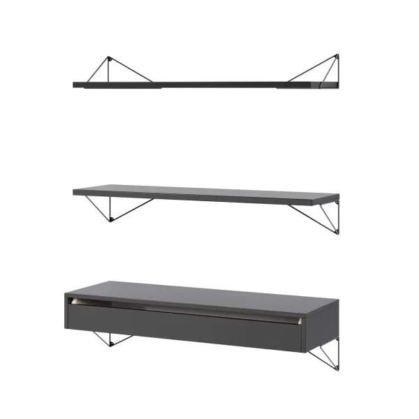 Maze Pythagoras Bundle C shelving system black-black Pythagoras Bundle C shelving system black-black