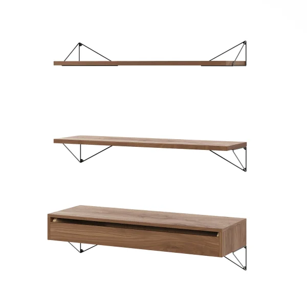 Maze Pythagoras Bundle C shelving system walnut-black