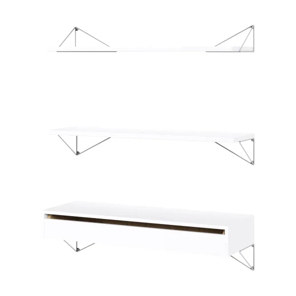 Maze Pythagoras Bundle C shelving system white-chrome Pythagoras Bundle C shelving system white-chrome