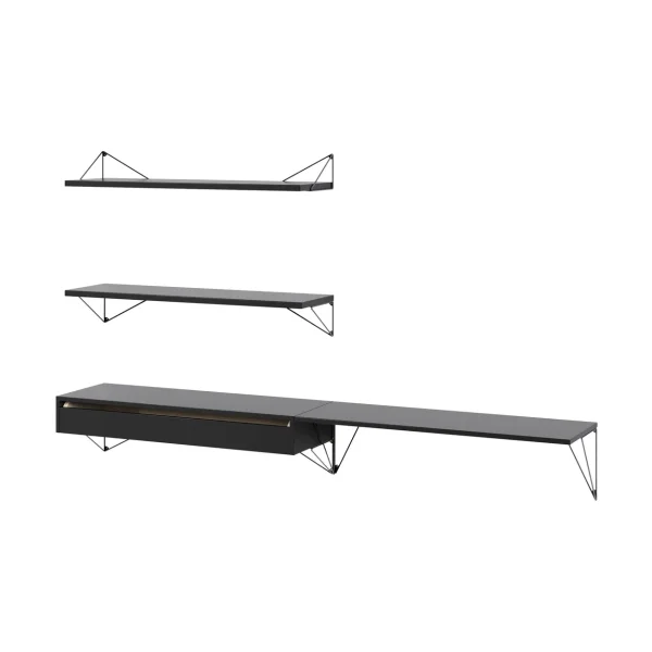 Maze Pythagoras Bundle D shelving system black-black Pythagoras Bundle D shelving system black-black