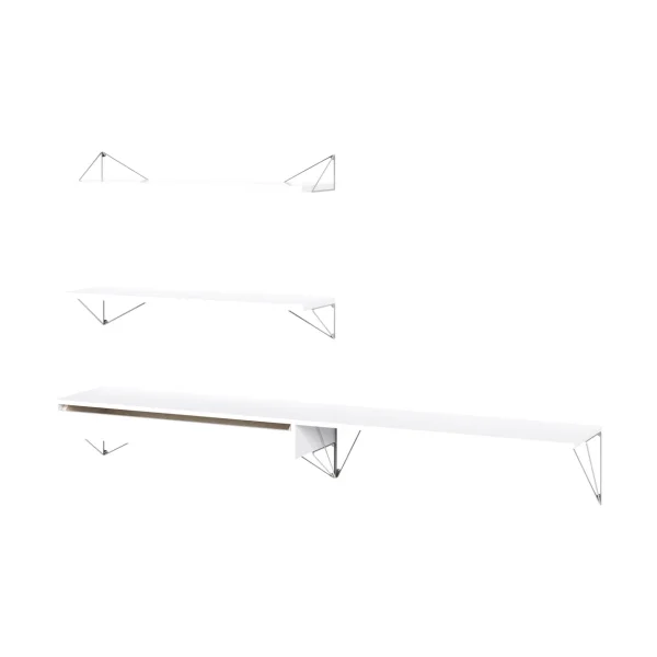 Maze Pythagoras Bundle D shelving system white-chrome Pythagoras Bundle D shelving system white-chrome