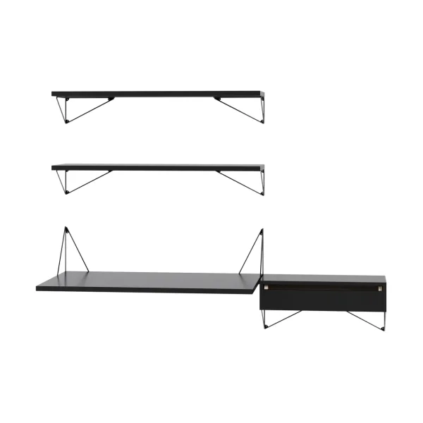 Maze Pythagoras Bundle E shelving system black-black Pythagoras Bundle E shelving system black-black