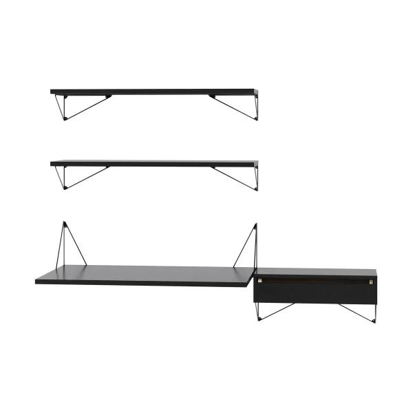 Maze Pythagoras Bundle E shelving system black-black