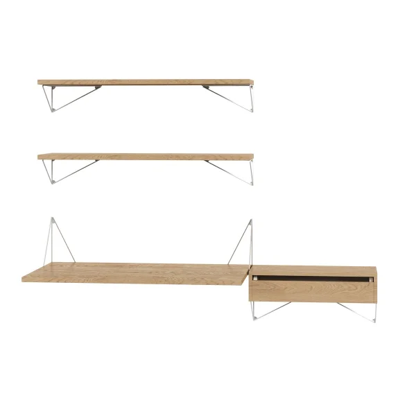 Maze Pythagoras Bundle E shelving system oak-white
