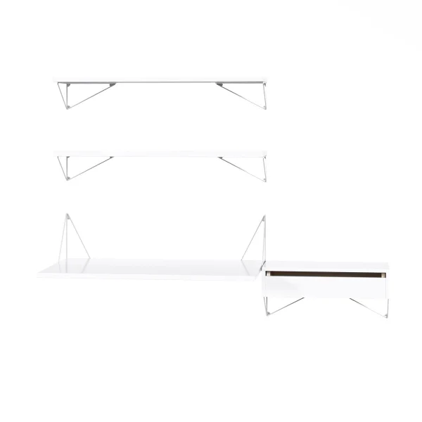 Maze Pythagoras Bundle E shelving system white-white