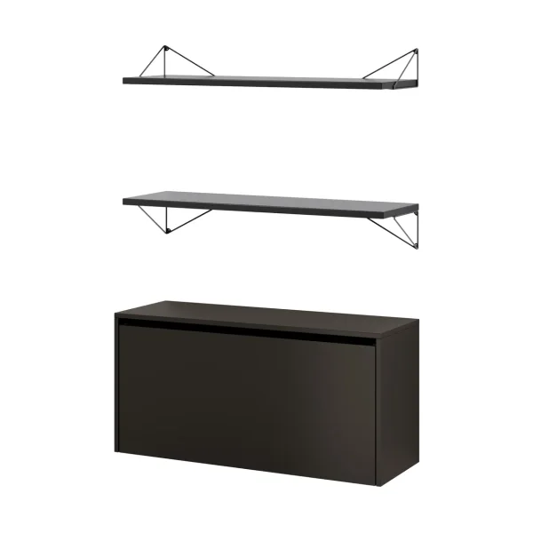 Maze Pythagoras Bundle F shelving system black-black Pythagoras Bundle F shelving system black-black