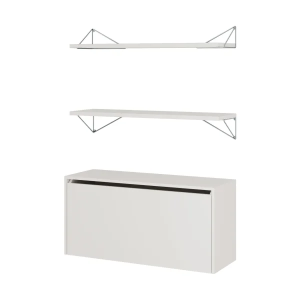 Maze Pythagoras Bundle F shelving system white-chrome Pythagoras Bundle F shelving system white-chrome