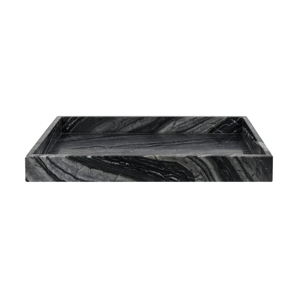 Mette Ditmer Marble decoration tray large 30x40 cm Black-grey