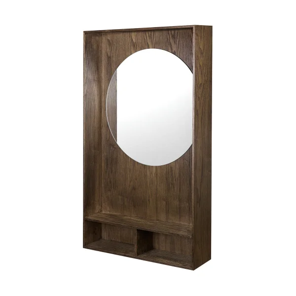 Mette Ditmer Show-me mirror with shelf large Dark oiled
