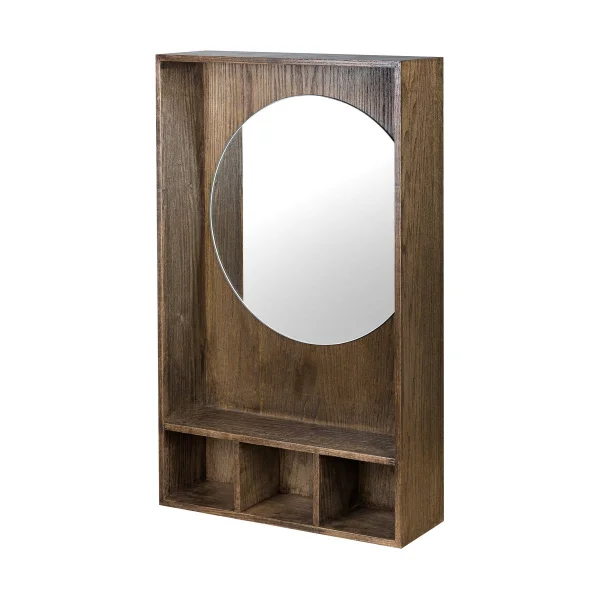 Mette Ditmer Show-me mirror with shelf small Dark oiled