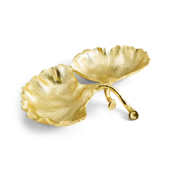 Michael Aram | Golden Ginkgo Double Compartment Dish