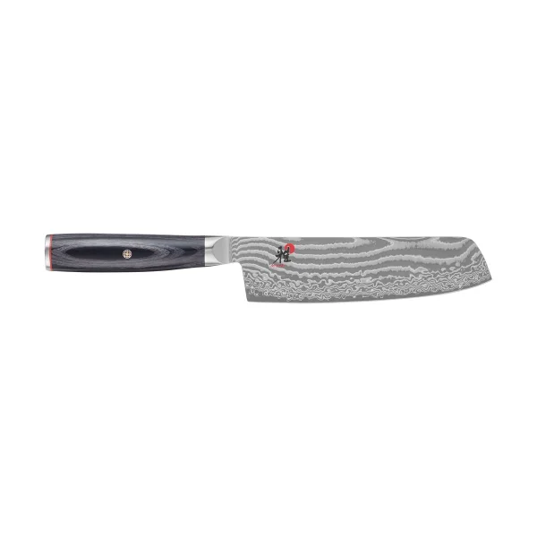 Miyabi Raw 5000FCD nakiri fruit knife rectangular 17 cm Damascus-black