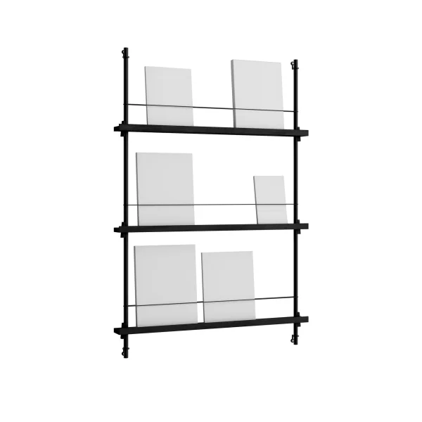 MOEBE Magazine Shelving magazine rack Black, 85x115x7 cm, MS.115.1