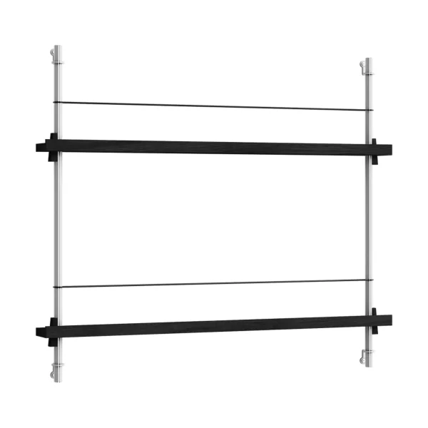 MOEBE Magazine Shelving magazine rack Black-stainless steel, 85x65x7 cm, MS.65.1