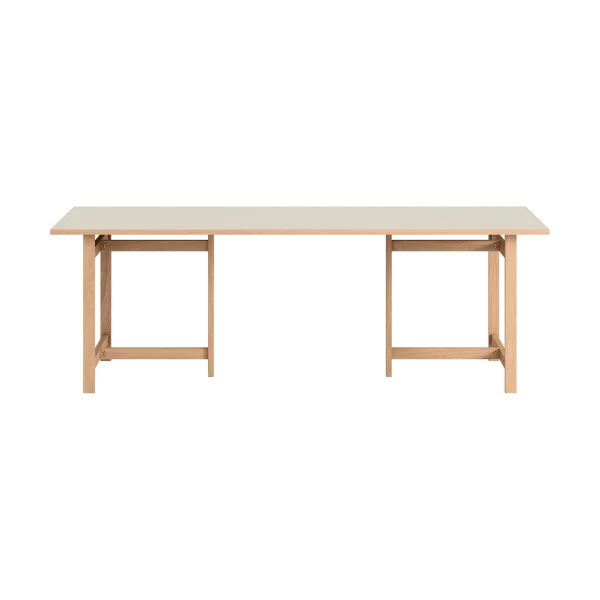MOEBE Moebe Rectangular dining table Light grey, 220x90 cm