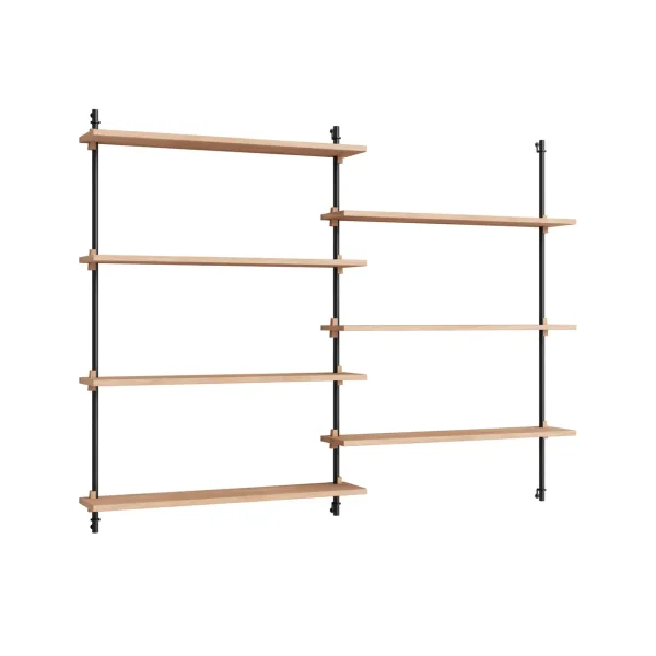 MOEBE Moebe wall shelving ws.115.2 Oak-black