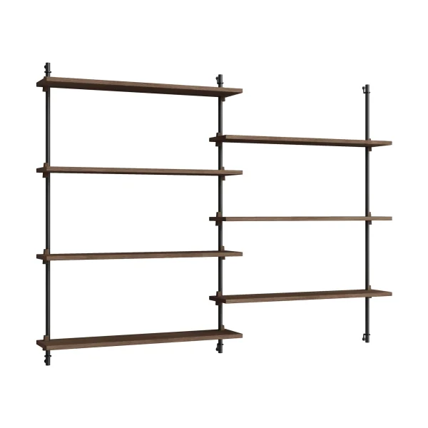 MOEBE Moebe wall shelving ws.115.2 Smoked oak-black