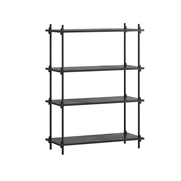 MOEBE Shelving System classic shelf Black, 86x115x35 cm, S.115.1.A