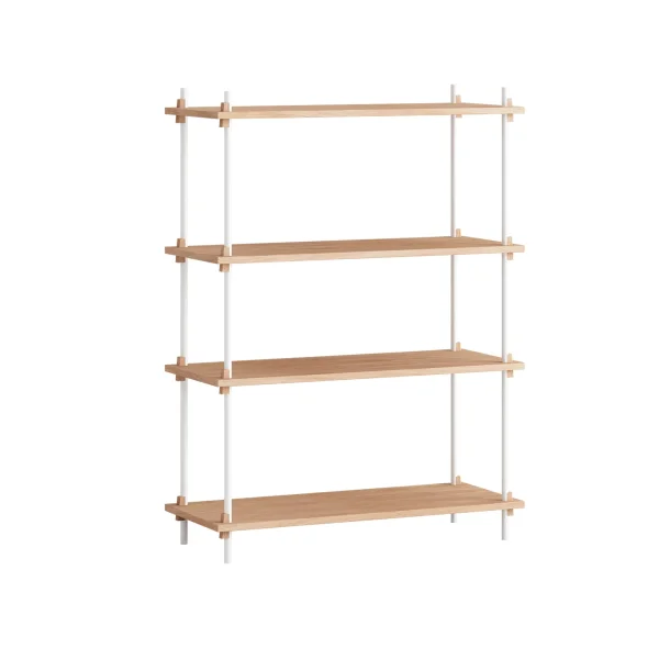 MOEBE Shelving System classic shelf Oak-white, 86x115x35 cm, S.115.1.A