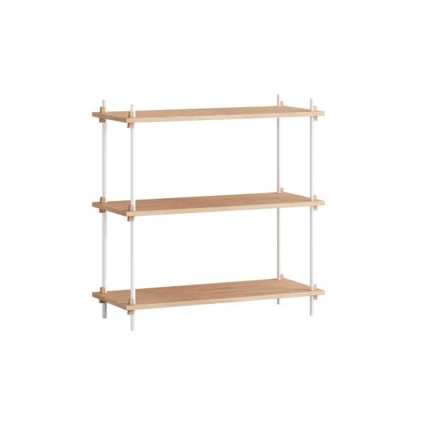 MOEBE Shelving System classic shelf Oak-white, 86x85x35 cm, S.85.1.A