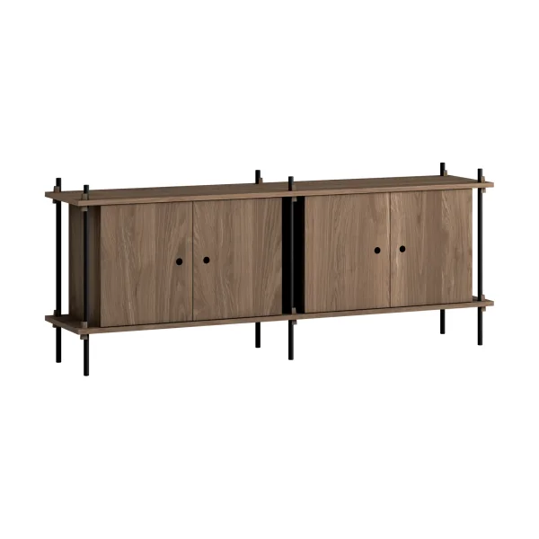 MOEBE Shelving System sideboard Smoked oak-black, 163x65x35 cm, S.65.2.D