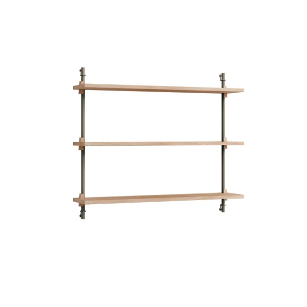 MOEBE Wall Shelving wall shelf Oak-warm grey, 92x65x17.5 cm, WS.65.1