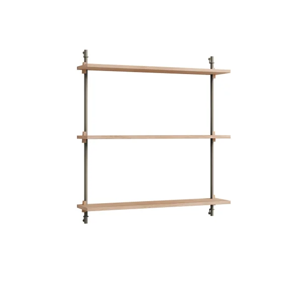 MOEBE Wall Shelving wall shelf Oak-warm grey, 92x85x17.5 cm, WS.85.1