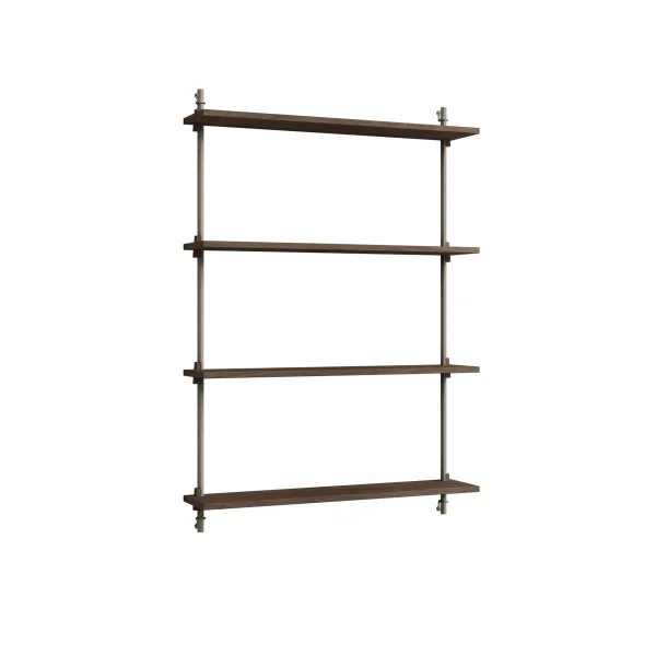 MOEBE Wall Shelving wall shelf Smoked oak-warm grey, 92x115x17.5 cm, WS.115.1