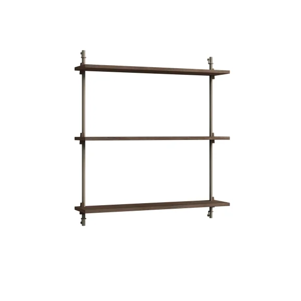 MOEBE Wall Shelving wall shelf Smoked oak-warm grey, 92x85x17.5 cm, WS.85.1