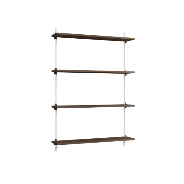MOEBE Wall Shelving wall shelf Smoked oak-white, 92x115x17.5 cm, WS.115.1