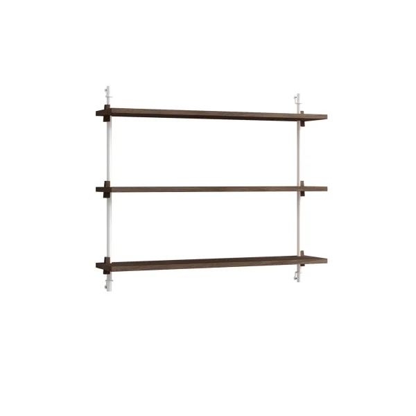 MOEBE Wall Shelving wall shelf Smoked oak-white, 92x65x17.5 cm, WS.65.1