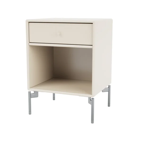 Montana Dream bedside table Oat 158, chrome legs