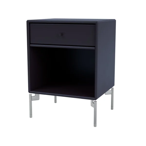 Montana Dream bedside table Shadow 147, chrome legs