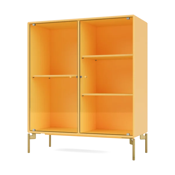 Montana Ripple II display cabinet 69.6x82.2x30 cm Acacia-legs brass