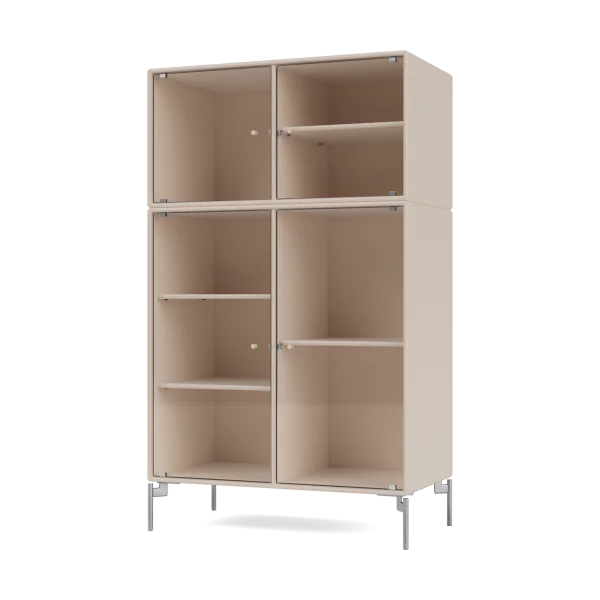 Montana Ripple III display cabinet 69.6x117.6x38 cm Clay-Chrome legs MB126