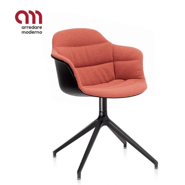 Mood Bontempi swivel in aluminum with armrests