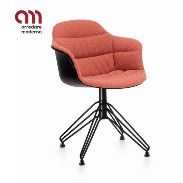 Mood Bontempi swivel in steel with armrests