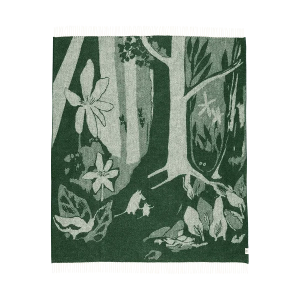 Moomin Arabia Moomin wool throw 130x170 cm Green