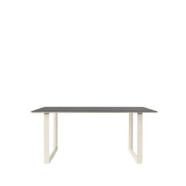 Muuto 70/70 dining table 170x85 cm Black linoleum-Plywood-Sand