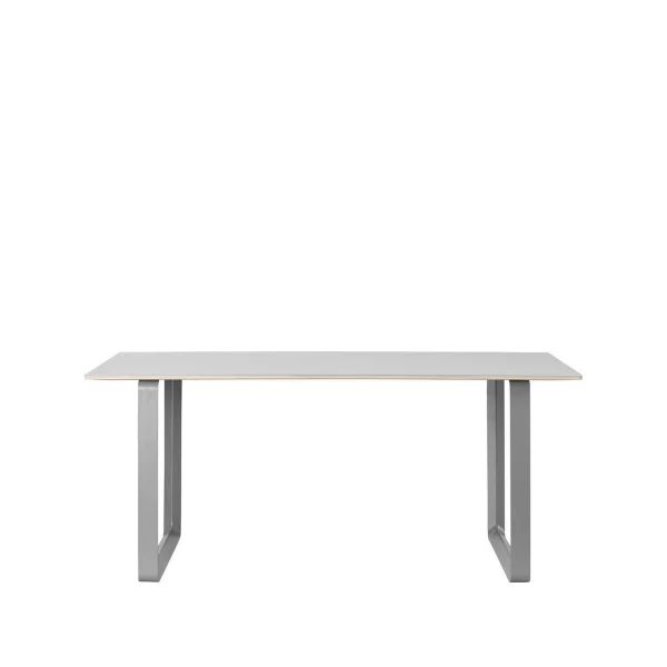 Muuto 70/70 dining table 170x85 cm Grey linoleum-Plywood-Grey