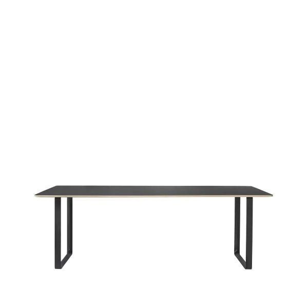 Muuto 70/70 dining table 225x90 cm Black linoleum-Plywood-Black