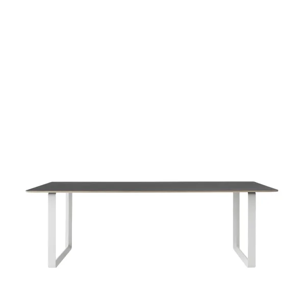 Muuto 70/70 dining table 225x90 cm Black linoleum-Plywood-White