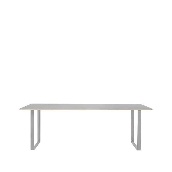 Muuto 70/70 dining table 225x90 cm Grey linoleum-Plywood-Grey