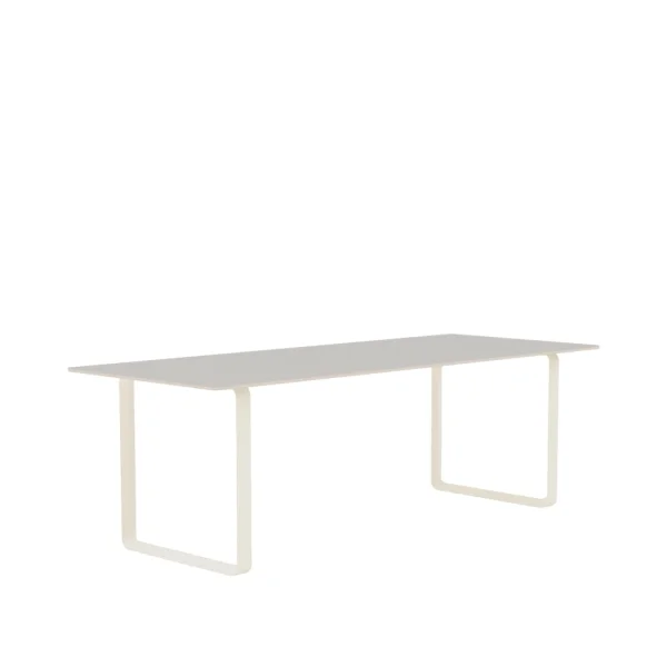 Muuto 70/70 dining table 225x90 cm Grey linoleum-Plywood-Sand