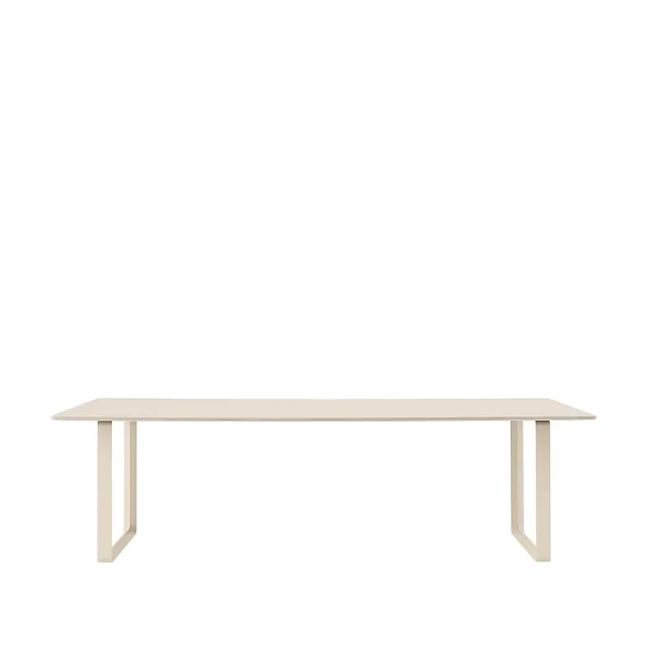 Muuto 70/70 dining table 255x108 cm Sand laminate-Plywood-Sand