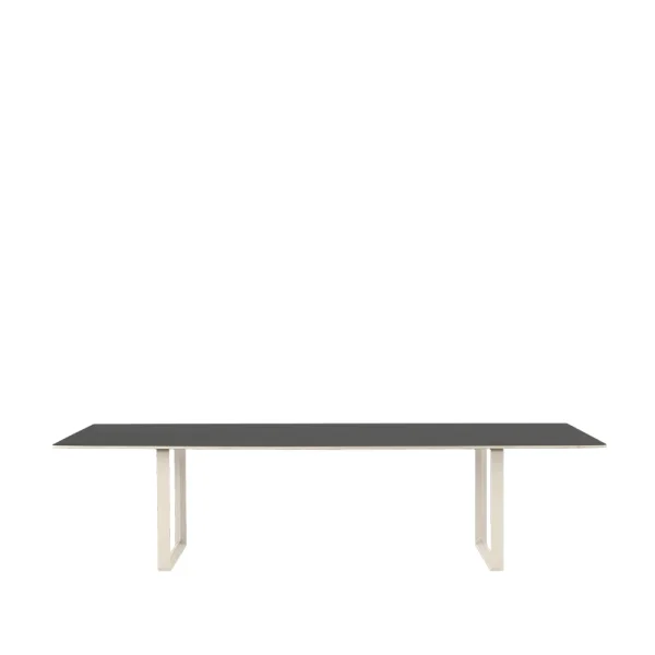 Muuto 70/70 dining table 295x108 cm Black linoleum-Plywood-Sand